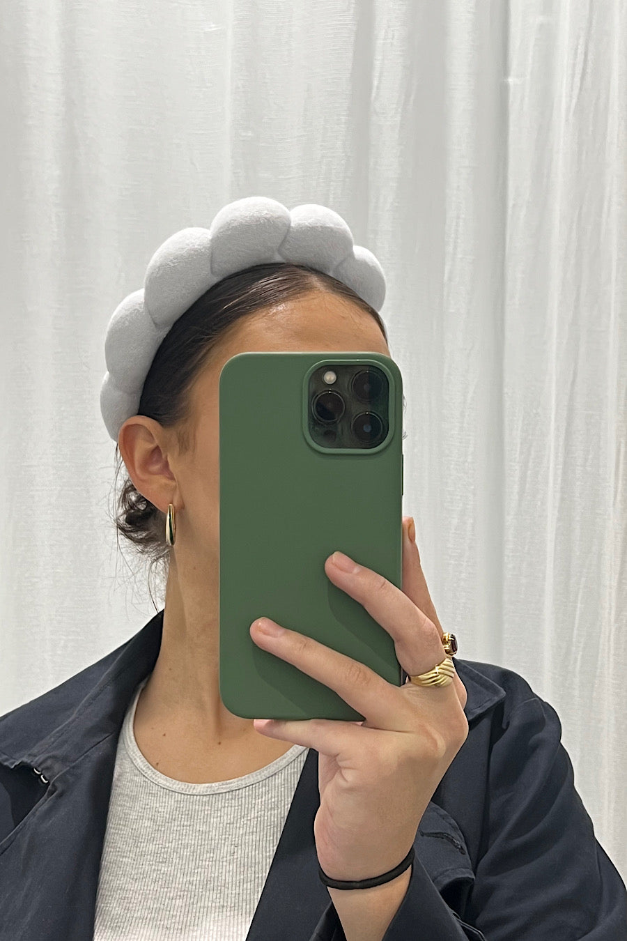 Bubble Headband in White