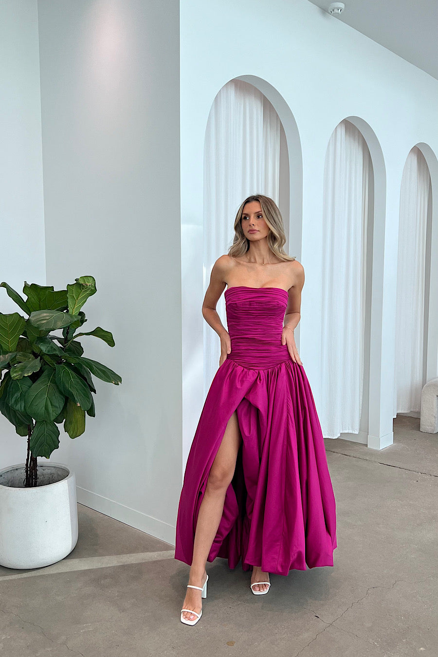 Aje - Violette Bubble Maxi in Magenta
