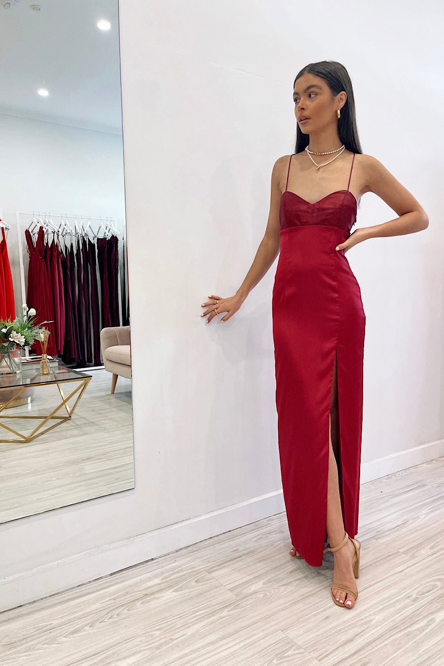 FOR SALE Fame Partners Pisces Dress Burgundy