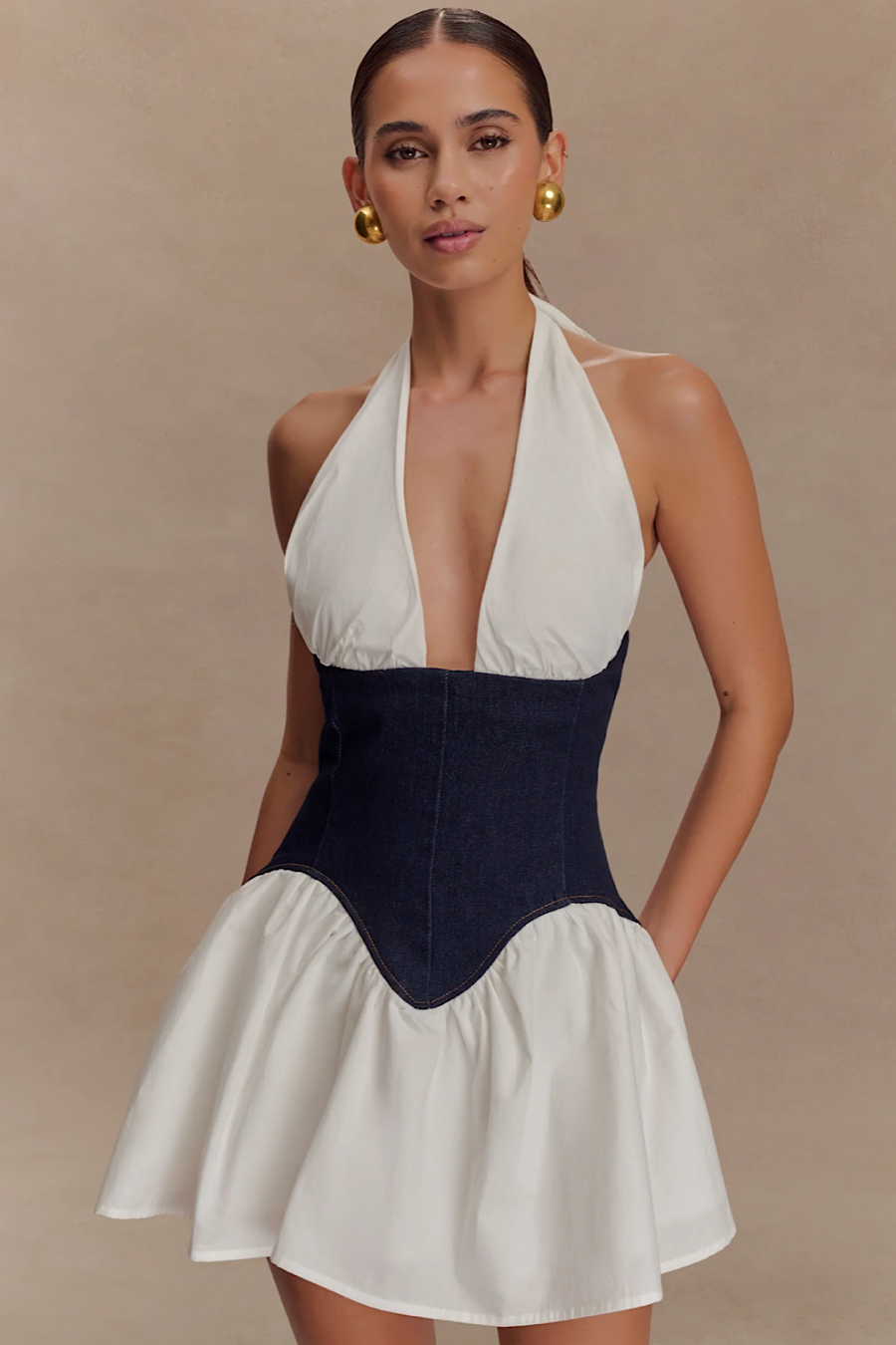 Meshki- Merlyn Denim Mini Dress