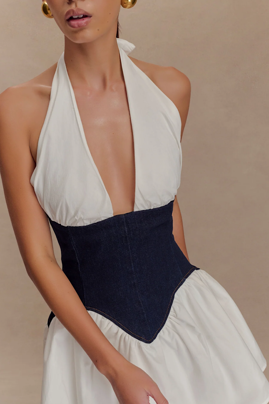 Meshki- Merlyn Denim Mini Dress