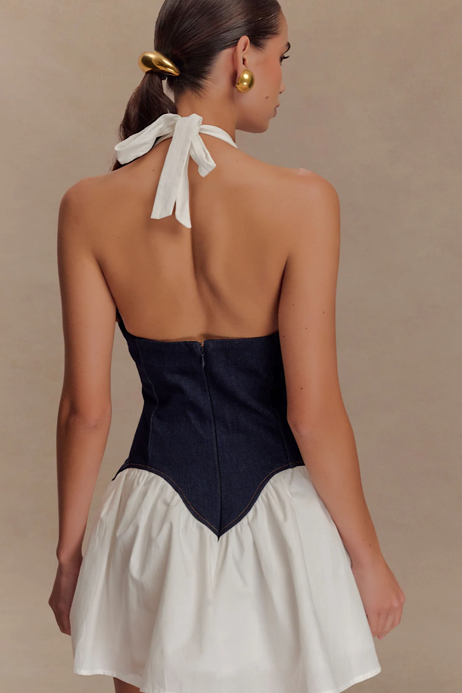 Meshki- Merlyn Denim Mini Dress