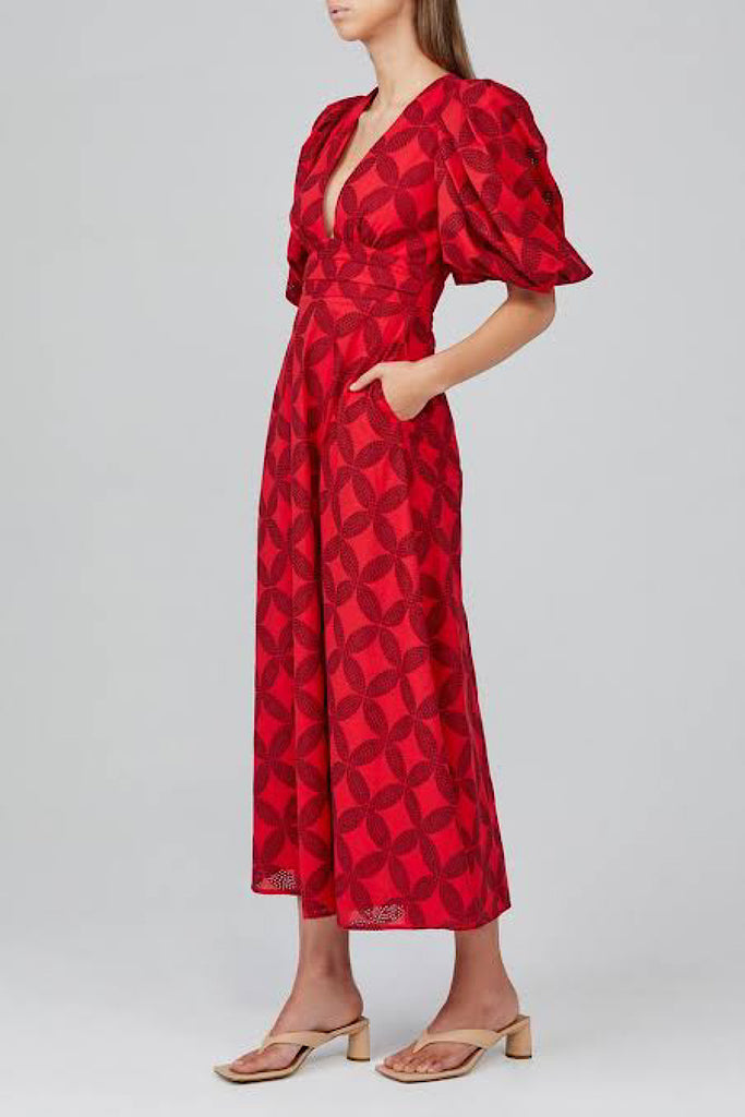 Acler - Hamilton Dress in Red Mix