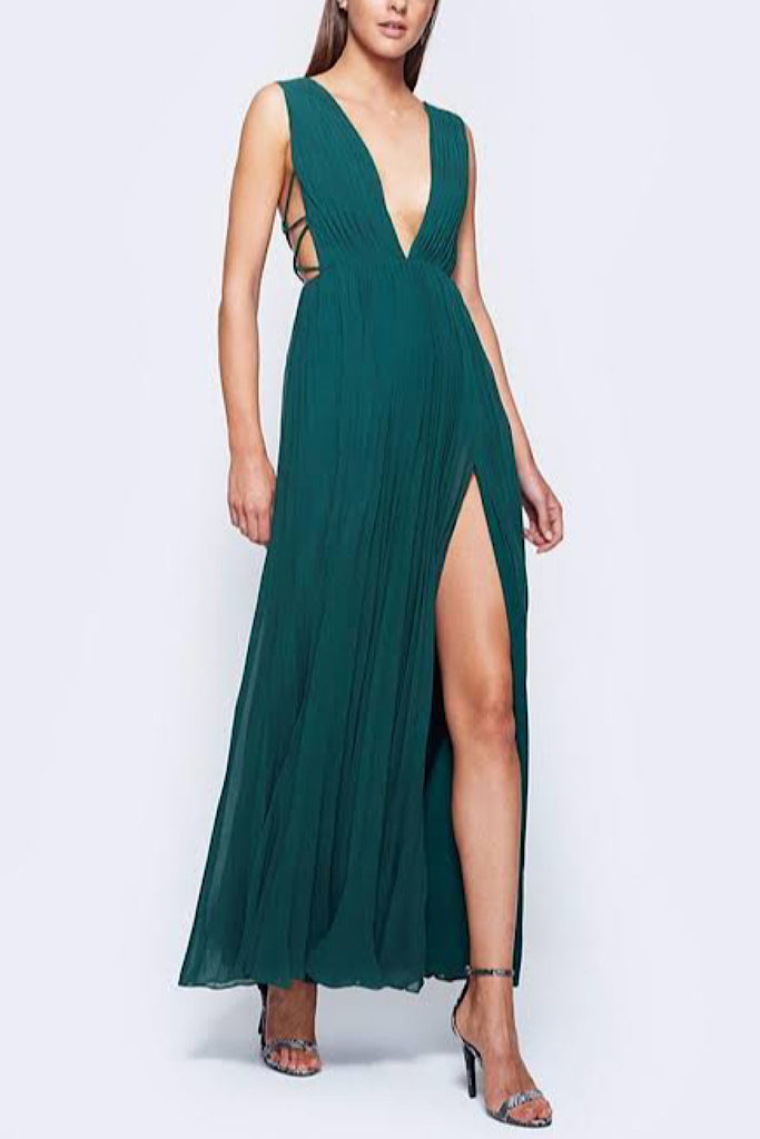 Fame & Partners Allegra Gown - Forest Green