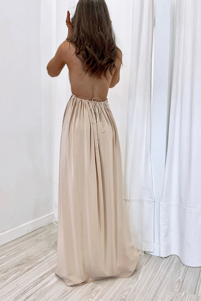 Natalie Rolt Blossom gown- Nude