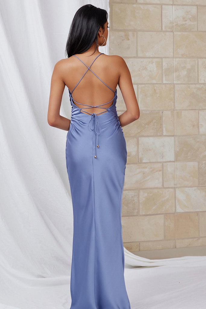 SALE Lexi Scarlet dress- Stone Blue